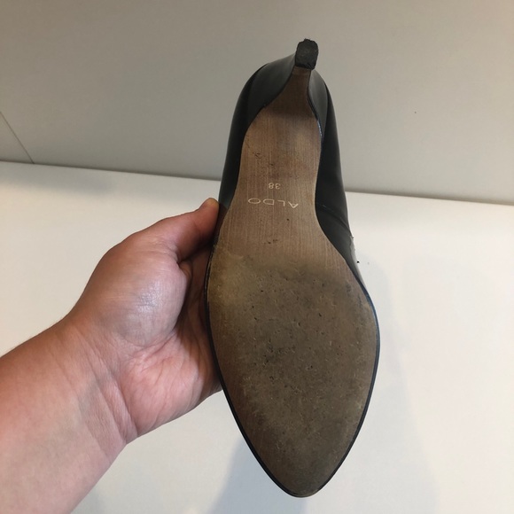 Aldo black shinny dress shoes - Picture 7 of 9